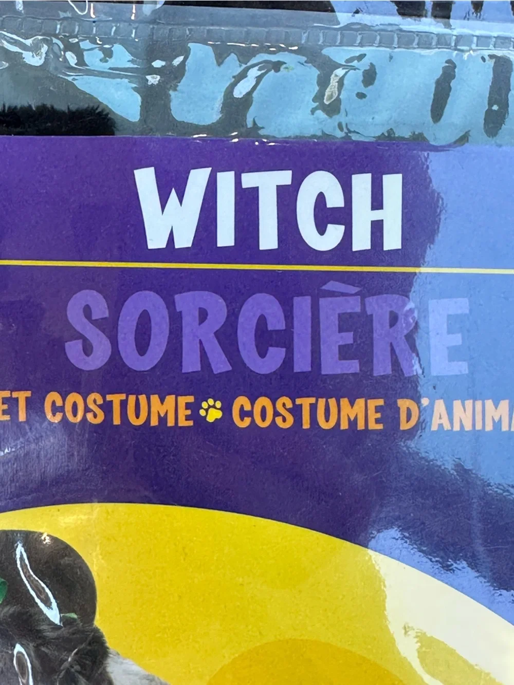 Paw Prints Fun World Doggie Witch Pet Costume Purple Green Dress Hat Size Small
